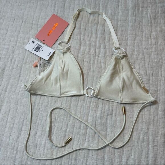 Cult Gaia Women's Misha Bikini Swim Top Size Medium, Off White, New With Tags! - Picture 1 of 6